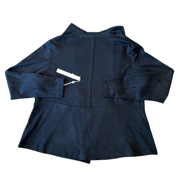 NWT Caslon Women's Drape Collar Knit Blazer Black Size 1X - Picture 4 of 11